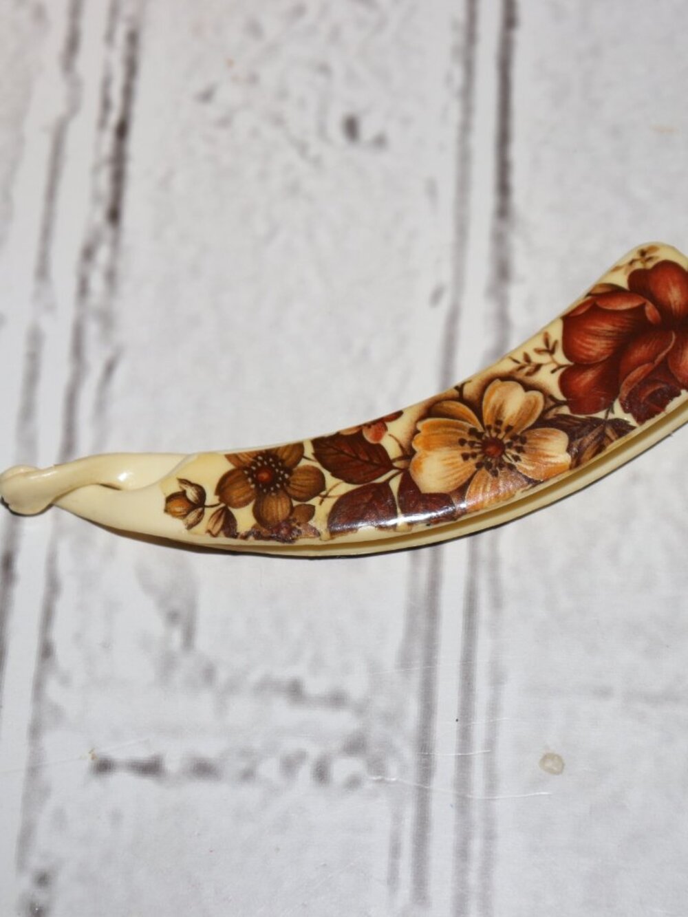 🌸 Vintage Floral Barrette Clip · 4"
